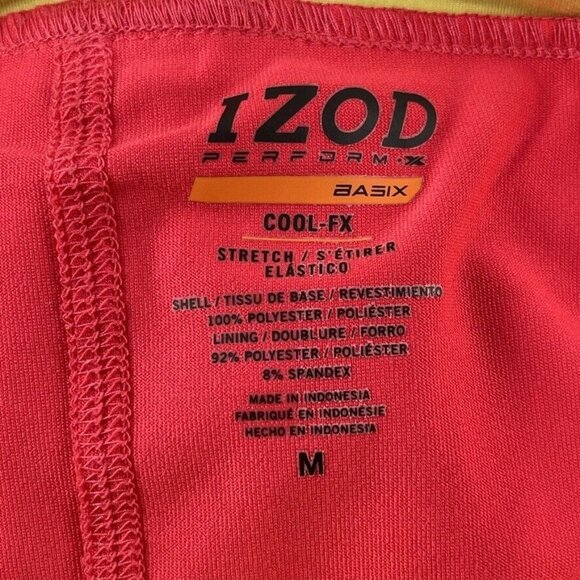 Womens IZOD PERFORM-X BASIX COOL-FX Golf Tennis Skirt Athletic Skort Red & Yello - Picture 9 of 12